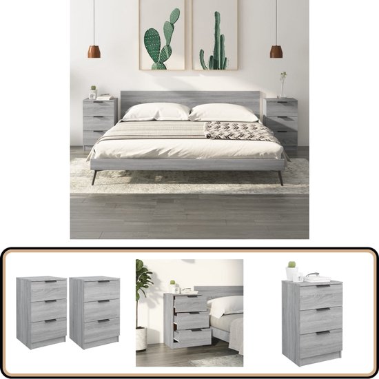 MRBLS Nachtkastje, set van 2 nachtkastjes, moderne meubels met laden, commode van hout, ladekast voor je slaapkamer (grijs mat - grijs glanzend) - 30 x 40 x 30 cm (b x h x d MRBLS Nachtkastje, set van 2 nachtkastjes, moderne meubels met laden, commode van hout, ladekast voor je slaapkamer (grijs mat - grijs glanzend) - 30 x 40 x 30 cm (b x h x d