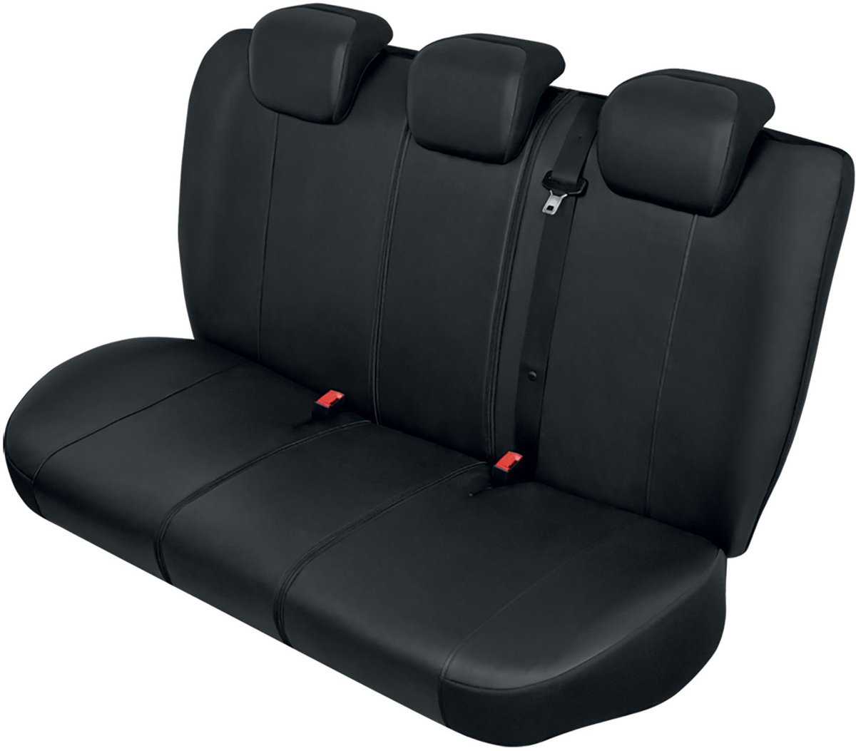 Autostoelhoezen - Practical skai leder - maat: L-XL - Zwart