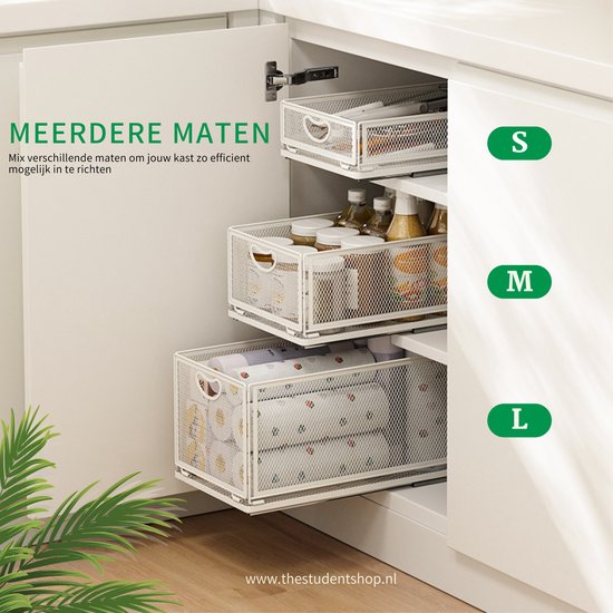 Tiroir coulissant sans perçage | Tiroir sans perçage | Organisateur pour évier | Rangement pour sièges-auto de Cuisine | Organisateur de comptoir | Étagère à épices | Organisateur d'évier