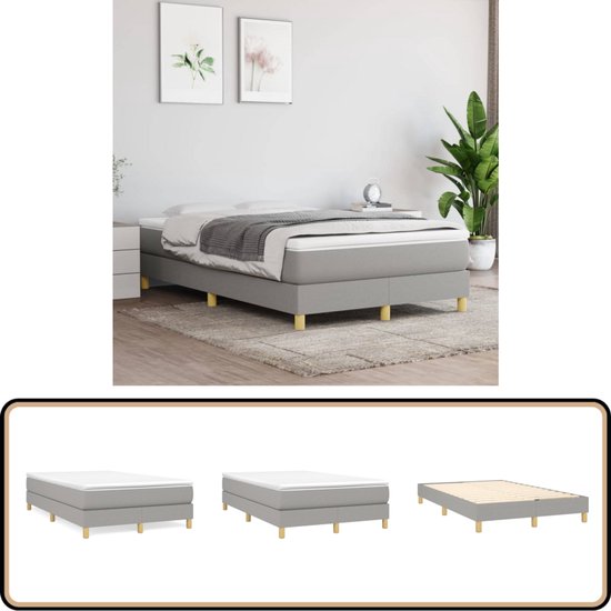 Boxspringframe stof zwart 140x200 cm kopen