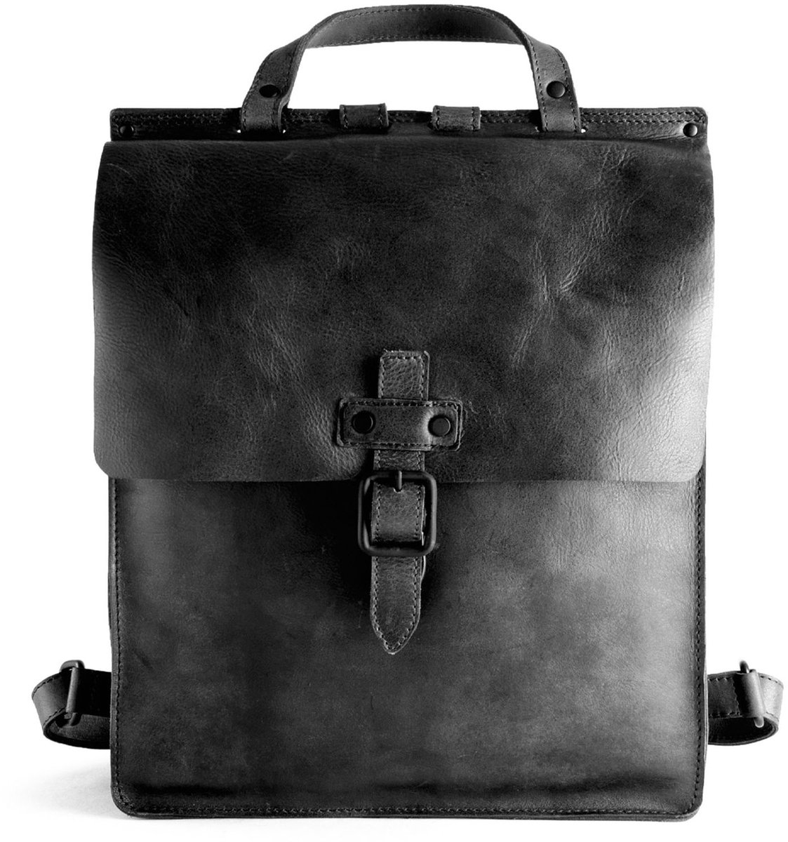 HAROLD'S Leren Vrije tijd rugzak Rugzak met laptopvak Aberdeen Backpack Women Black Zwart