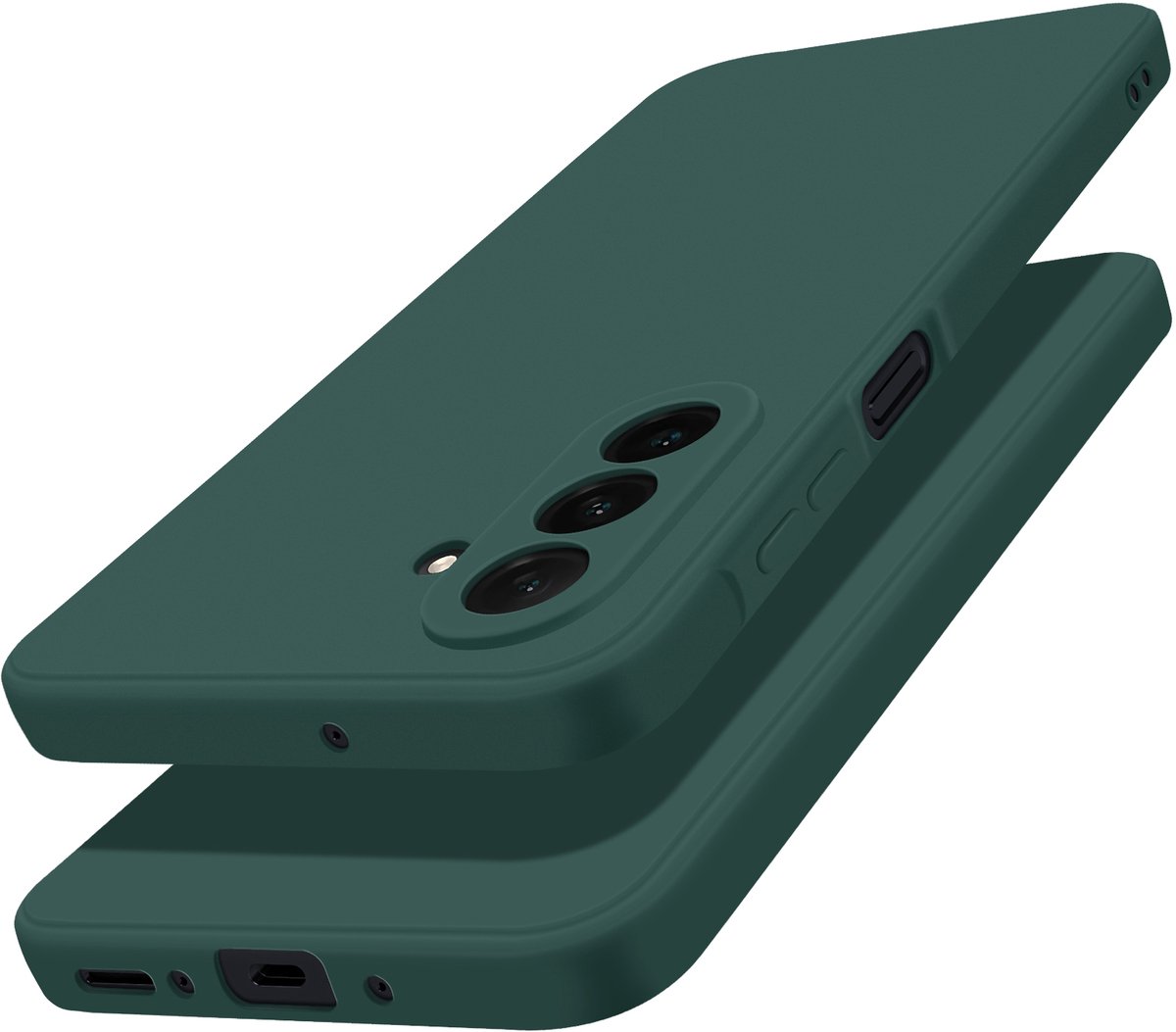 Avizar Hoesje Geschikt voor Samsung Galaxy A26 Silicone Zacht Mat, Donkergroen