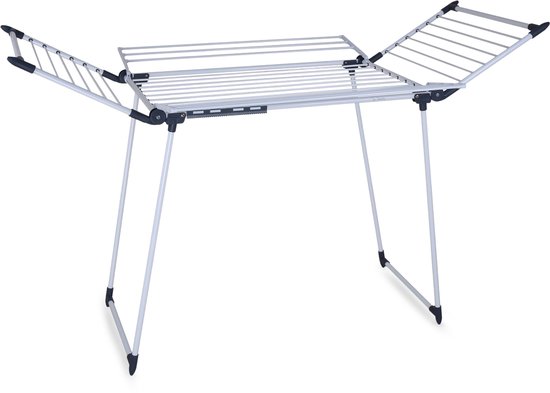 Meisterhome - Extra Groot Droogrek - inklapbaar – Droogtoren - 25 meter droog lengte – Extra stevig en licht - Wasrek van carbon staal – Tot 30kg wasgoed