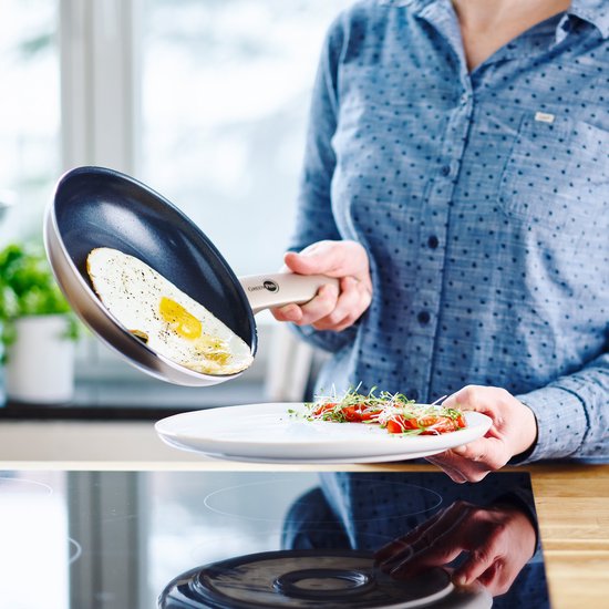 GreenPan Cambridge Koekenpan 20cm – PFAS-vrije antikleeflaag – Koekenpan inductie – Keramische koekenpan - Ovenbestendig tot 160°C - Koudgrepen - Brons
