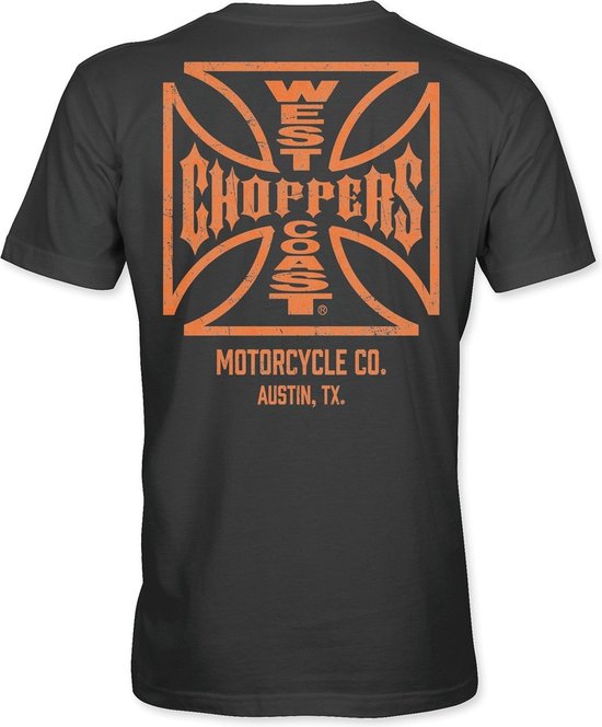 T-shirt West Coast Choppers 'Busted Knuckles' - Noir - Homme - Vintage - Neuf Avec étiquettes