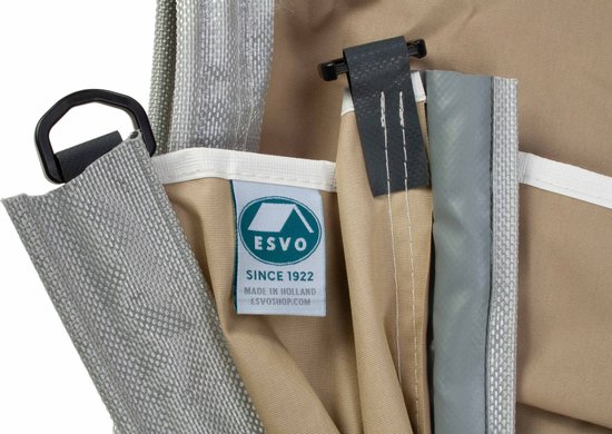 ESVO universele caravanluifel - 400 x 240 cm - polyester - beige - inclusief 3 ESVO verstelbare aluminium luifelstokken van ES — afbeelding 3