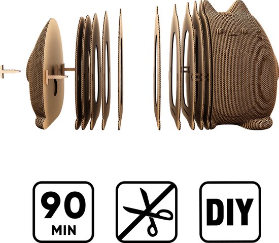 Cartonic - TIRELIRE CHAT MIGNON - Puzzle 3D - puzzles - DIY- enfants et adultes