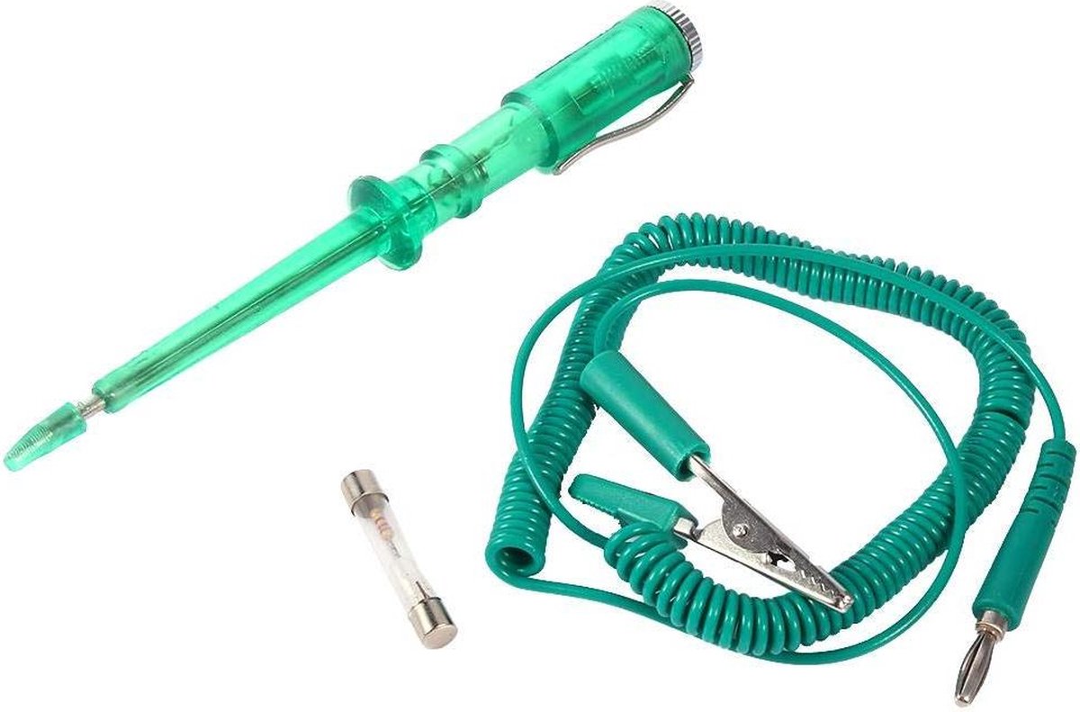Auto Circuit Tester Pen - Onderhouds Pennetje voor Auto Circuits - Voertuig Circuit Test Pen DC 6 V 12 V 24 V - Gloeilamp Spanningstester (Groen) .