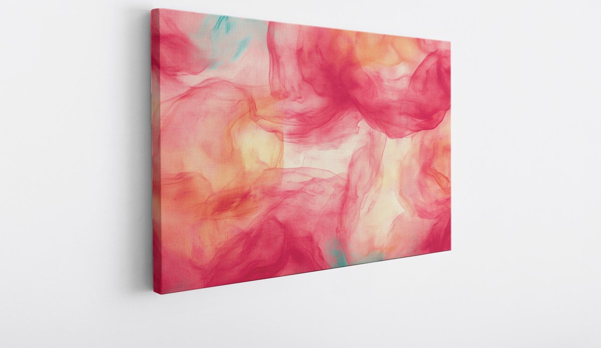 Saammp Canvas Schilderij - Kleurrijk Abstract - 40x30 - Foto op canvas - Wanddecoratie - Muurdecoratie Woonkamer - Slaapkamer decoratie - Canvas Print Multicolor