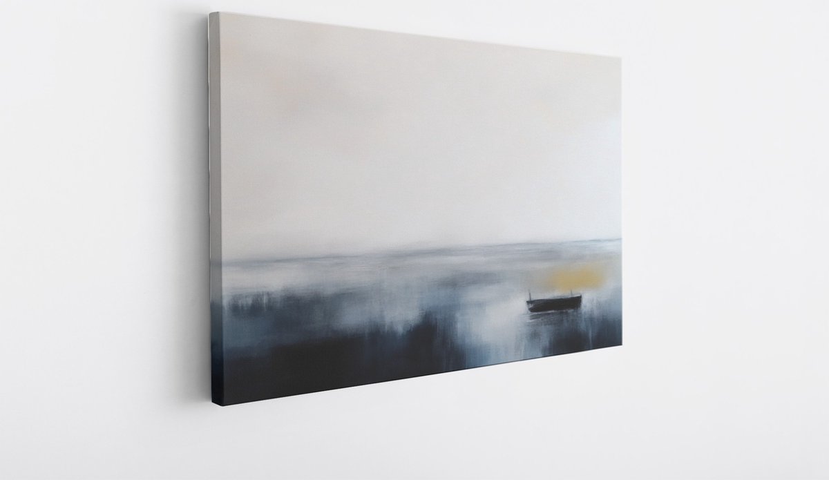 Saammp Canvas Schilderij - Minimalistisch - Abstract kunstwerk - 60x40 - Foto op canvas - Wanddecoratie - Muurdecoratie Woonkamer - Slaapkamer decoratie - Canvas Print Multicolor