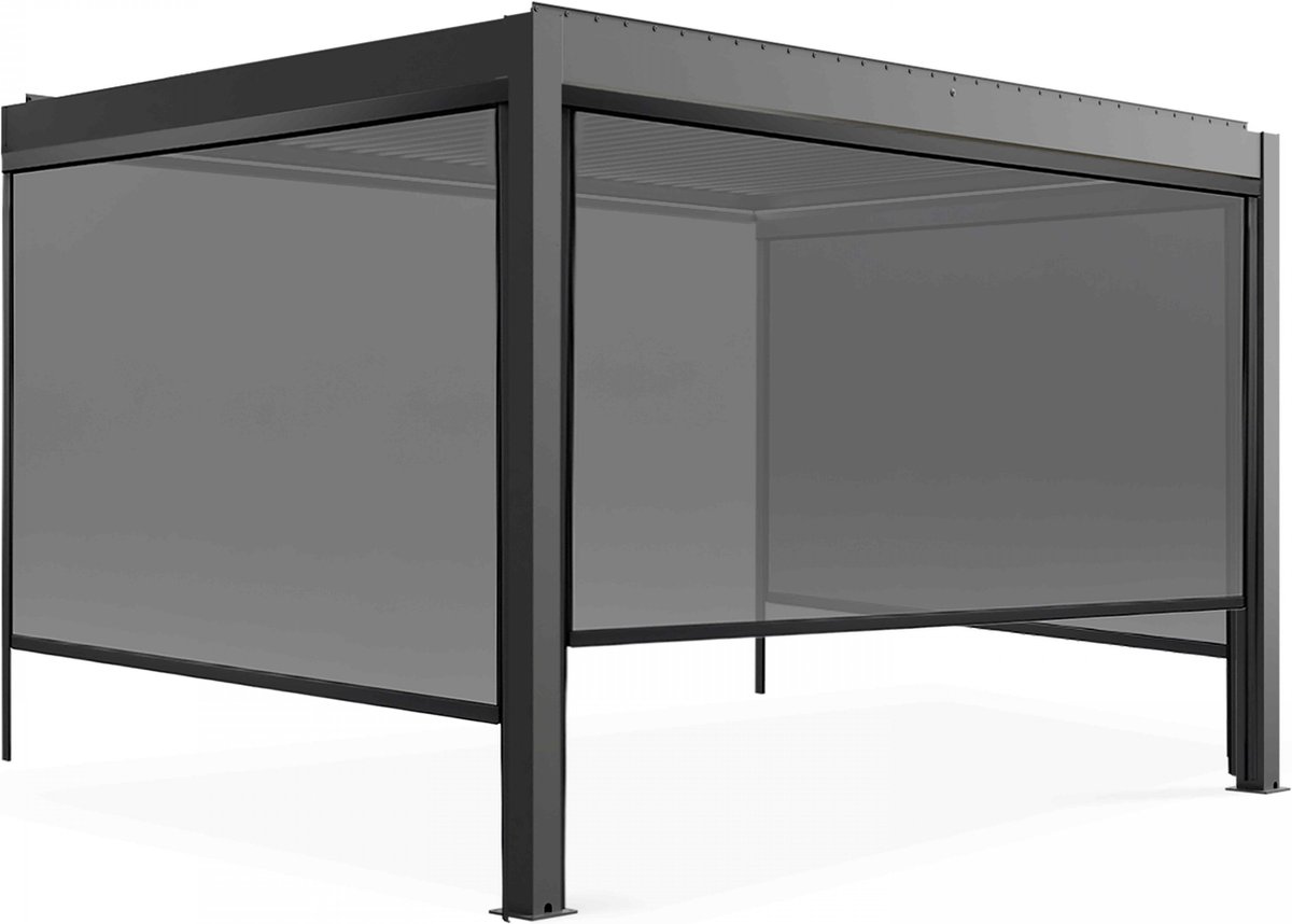 Oviala - Pergola met verlichting van 3x4m en 3 zonneschermen - Thebes