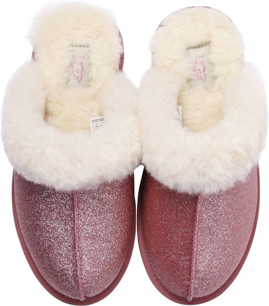 UGG Vrouwen Pantoffels - Glitter scufette ii - Roze - Maat 39 | bol.com