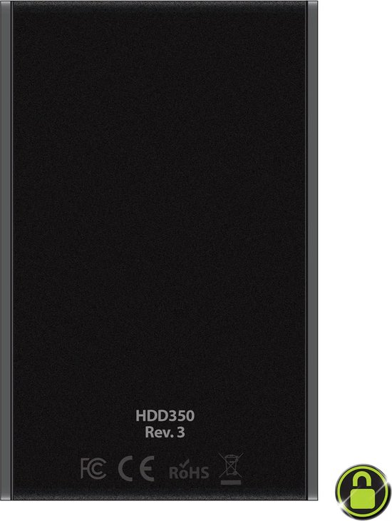 Kanguru - Defender HDD350 - 2 TB - FIPS 140-2 - USB 3.0 - Hardware Encrypted Hard Drive - Zwart van Merkloos — afbeelding 5