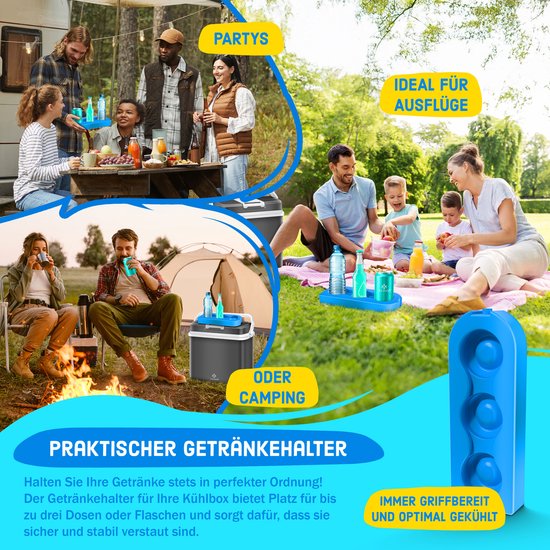 KESSER® Thermo-Elektrische Koelbox 24L Koelt & Verwarmt - Koelbox elektrisch 12V en 230V voor Auto en Camping - Antraciet van Merkloos — afbeelding 2