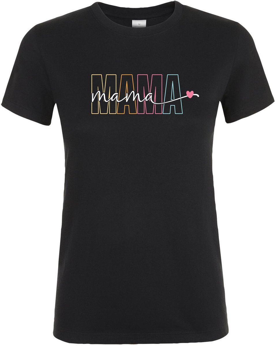 Mama T-shirt - Dames T-shirt - Cadeau - Mama - Beste Moeder Ter Wereld - Jarig - Verjaardagscadeau - Moederdag - Moederdag Cadeau - Mom - Moeder Cadeau - verjaardag - Maat L