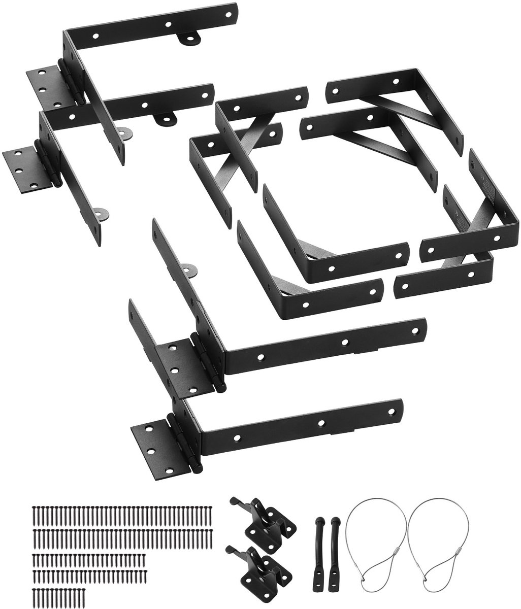 Torch-Eckverstrebungshalterung – 2 Sets, Anti-Durchhang, met Riegelschloss en Schrauben, Ideaal voor Koken, Korraltore, Store, Holzfenster