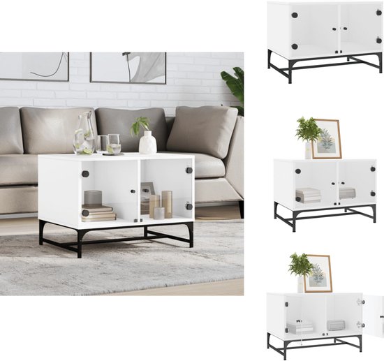 vidaXL - Salontafel - Wit - MDF | Leen Bakker