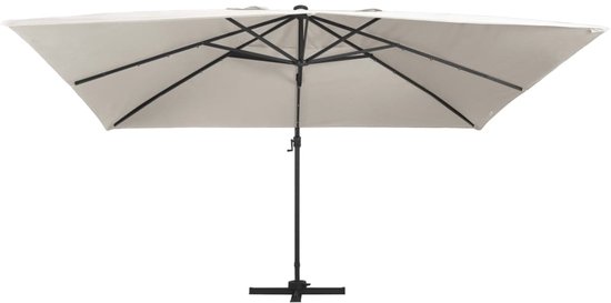 vidaXL Zweefparasol 400x300x268 cm - Polyester - Zwart
