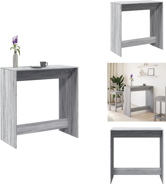 Tavolo Da Bar Bianco In Truciolato - 102x50x103,5 Cm, Ideale Per Cucina E Soggiorno