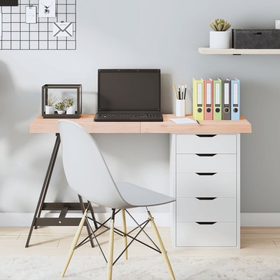 vidaXL Plateau de table 120x60x(2-6) cm eikenhout massif non traité - Plateau de table - Dessus de table - Étagère - Plateau de table en bois