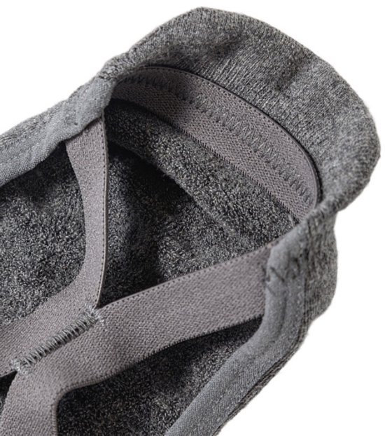 Antislip yogasokken voor dames, sokken met vijf tenen en antislipstrips voor pilates, ballet, dans, oefeningen en fitness (2 paar, maat 35-39) - grijs — afbeelding 5