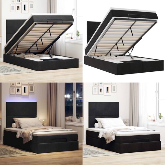 Stalen Eenpersoonsbed 120x200 cm met Ruime Opbergruimte onder het Bed
