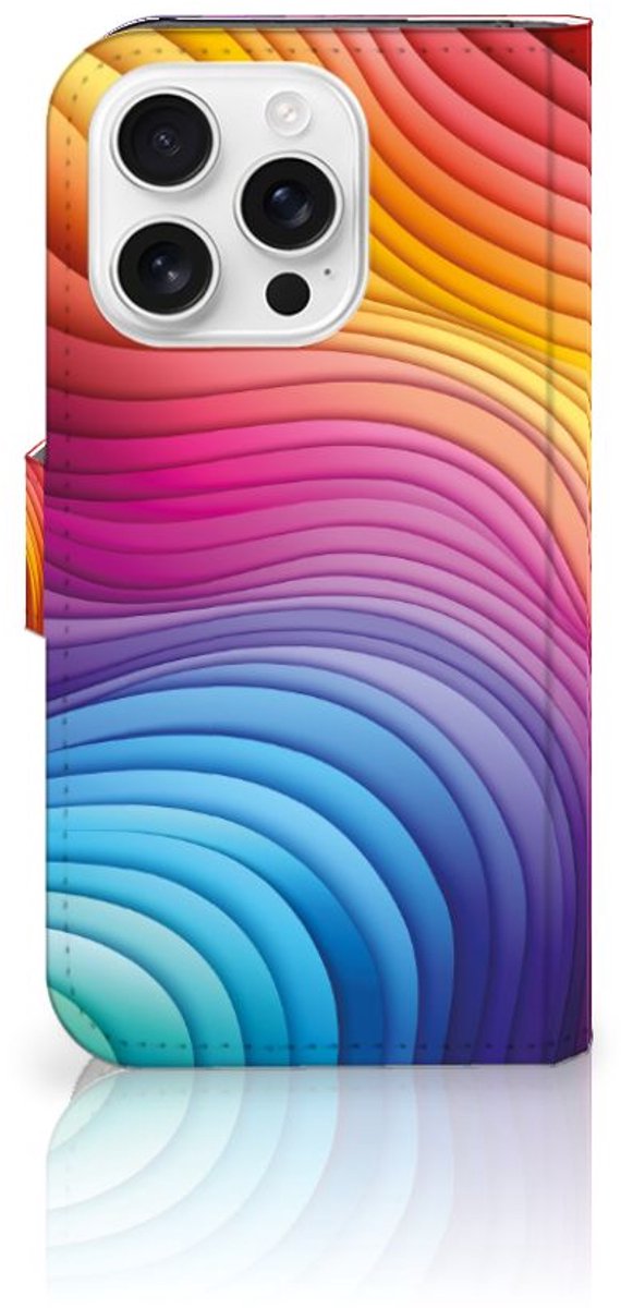 Book Case voor iPhone 16 Pro Regenboog