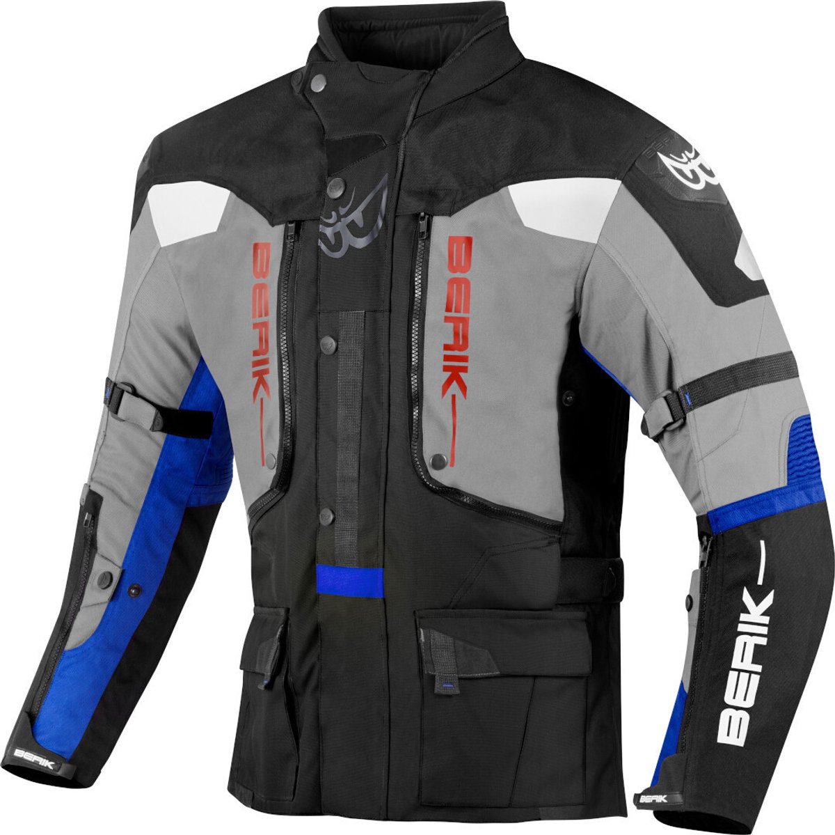 Berik Dakota Zwart Grijs Blauw Waterdichte 3in1 Textiele Motorjas - Jas
