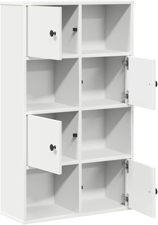 Bibliothèque vidaXL - Bibliothèques - Meuble de rangement - 60 x 24 x 101,5 cm - Bois traité blanc