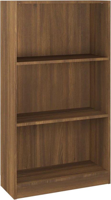 Olga Boekenkast 50x31x74,5 cm bewerkt hout gerookt eikenkleurig
