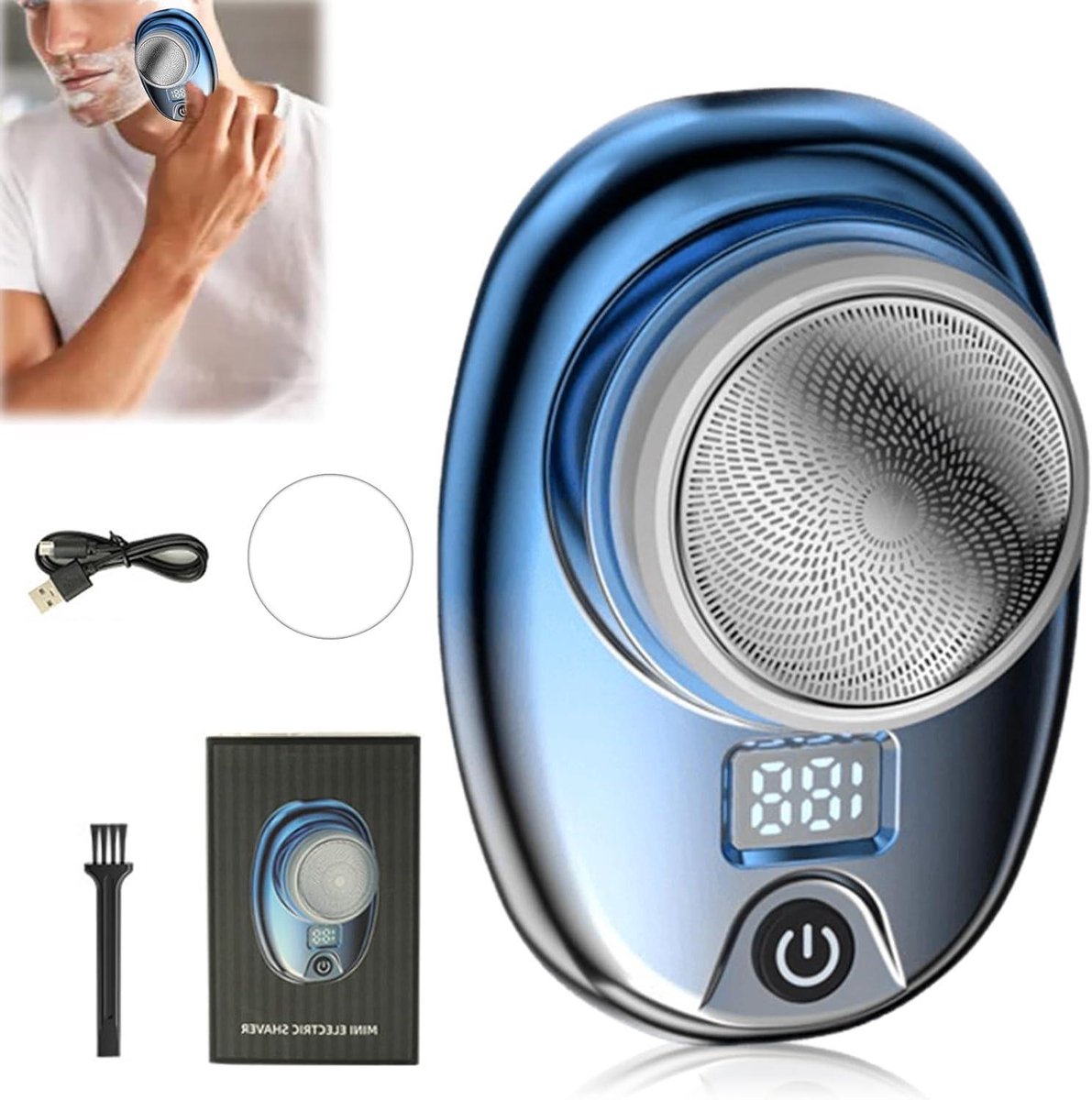 Mini Shaver - Portable Electric Shaver USB Type C Rechargeable Wet & Dry Shaver .