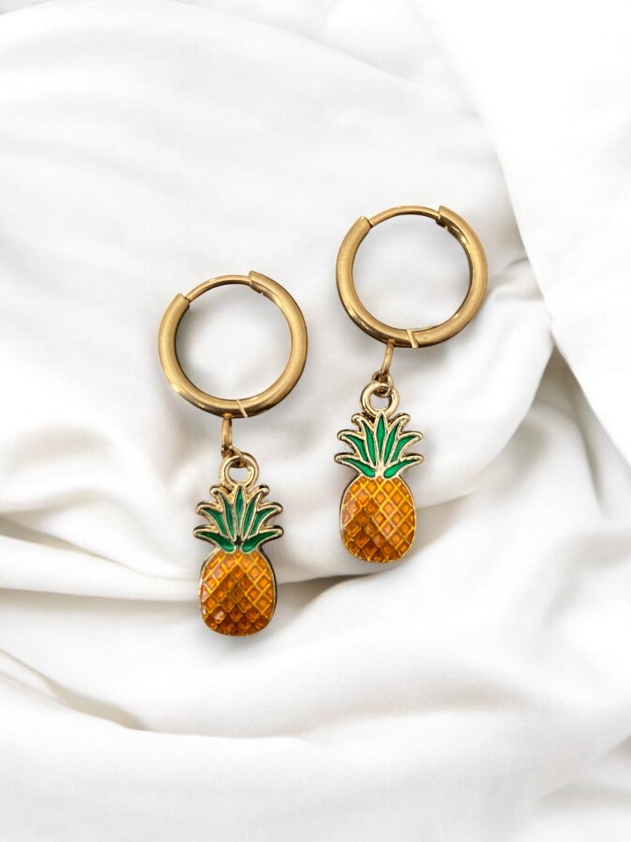 Hiden - Sieraad Oorbellen - Oorknopjes - Oorringen - Sieraden - Moederdag Cadeau - Oorbellen - Mode - Ananas