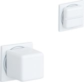 Rosace WC minimaliste ELIOT® - blanc mat - mini rosace - libre / occupé
