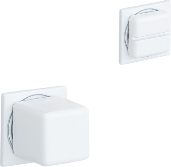 Rosace WC minimaliste ELIOT® - blanc mat - mini rosace - libre / occupé