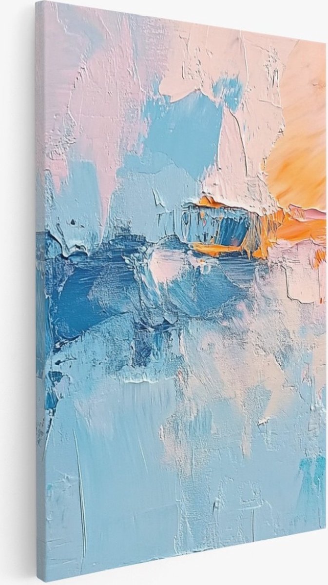 Saammp Canvas Schilderij - Kleurrijk - Modern - Abstract - 40x50 - Foto op canvas - Wanddecoratie - Muurdecoratie Woonkamer - Slaapkamer decoratie - Canvas Print Multicolor