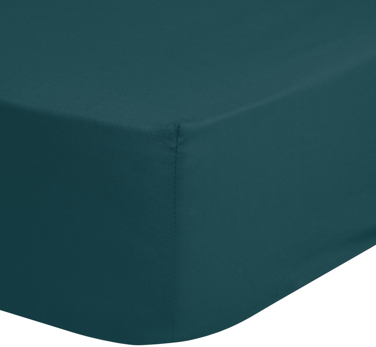 Good Morning hoeslaken effen kleur - 1 persoons 90x200 cm - Petrol - 100% Katoen jersey