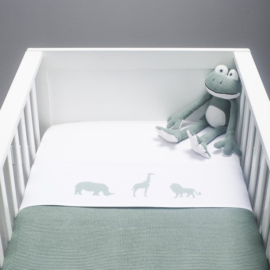 Jollein Baby Deken Ledikant 100x150cm - Basic Knit - Forest Green