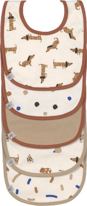 Lot de 5 bavoirs Lässig Little Multi Blue Royal