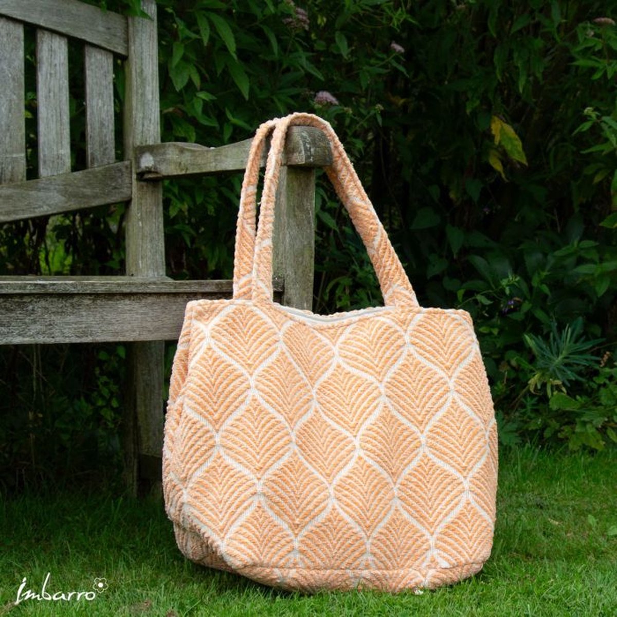 Imbarro - Tas - Shopper - Strandtas - Grace - Peach - Oranje - Katoen - 50x50