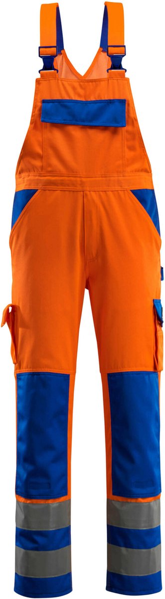 Mascot Safe Compete Amerikaanse overall met kniezakken 07169-860 - hi-vis oranje/korenblauw - C52 - 82