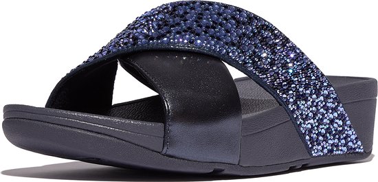 FitFlop Lulu Crystal - Dias Mix Metallic Cross BLEU - Taille 39