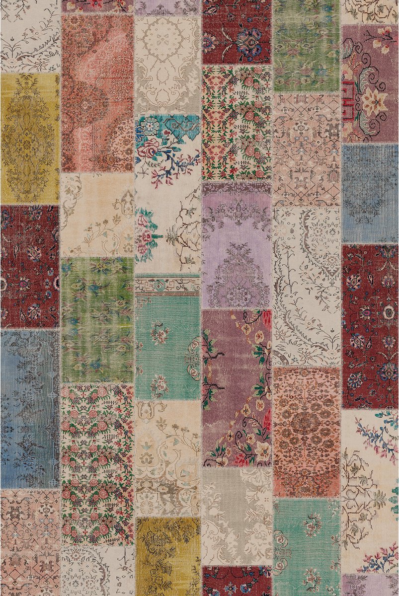Bamyum Afra Bedrukt Tapijt Chenilleprint Machine Made 80 x 150 cm, Vintage Tapijt Slaapkamer, Antibacterieel Antislip Ondervloer Keukentapijt