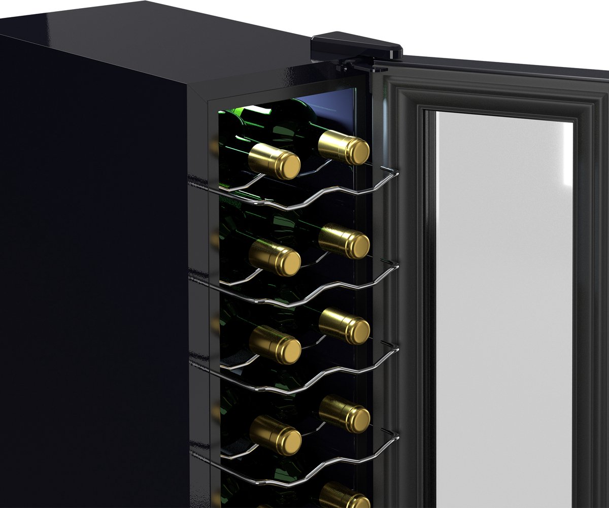 Klarstein Wijnkoelkast 50L Geruisloos met Glazen Deur - afbeelding 3
