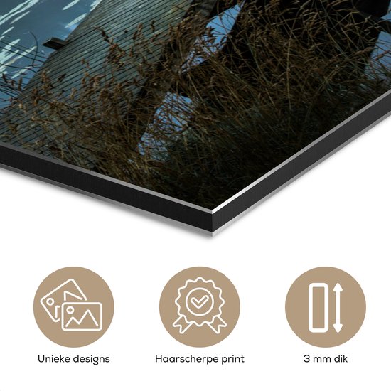 Tableau aluminium 80x120 cm - Décoration murale métal - Nature - Lac - Forêt - Brume - Décoration murale métal salon - Décoration industrielle - Photo sur dibond - Accessoires industriels chambre