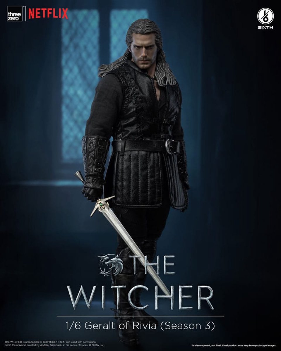 ThreeZero The Witcher Season 3 Action Figure 1/6 Geralt of Rivia 31 cm Action Figuur: 30 cm