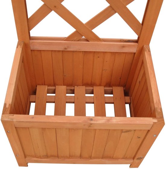 vidaXL Pergola met Plantenbak Hout Bloembak Prieel Klimrek Klimplanten