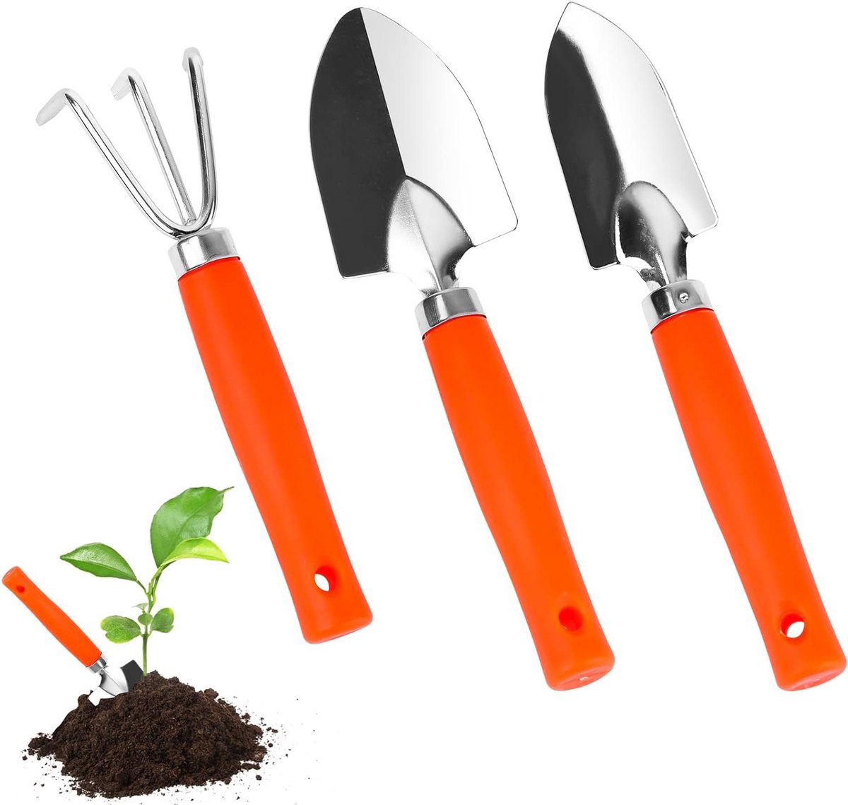 Mini tuingereedschapsset - 3 stuks - geschikt voor bonsai- en kleine planten