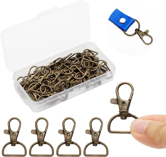 Roestvrijstalen karabijnsluitingen, 100 stuks, 7 mm, open springringen, 100 stuks, buigringen, mini-karabijnhaken, sieraden, kreeften, grijper, haken, kettingen, oorringen, armband, doe-het-zelf