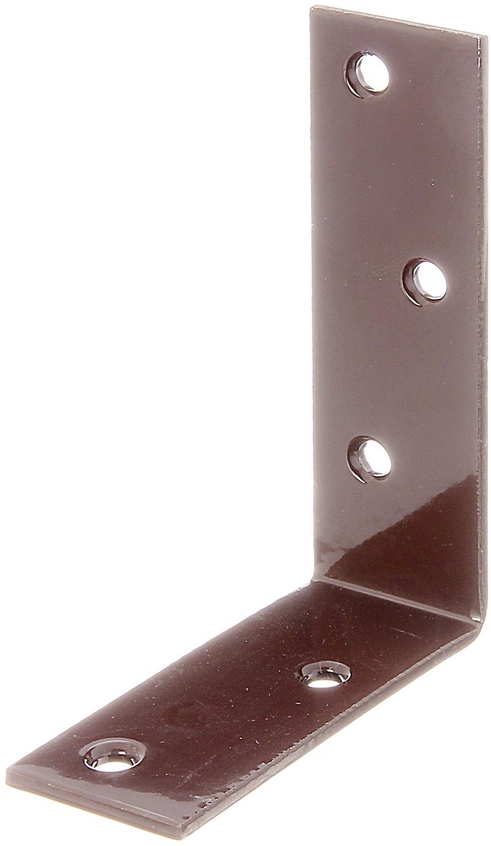 Alberts hoek 50x, 75x100x30mm, bruin, steunhoek, hoekige steunhoek