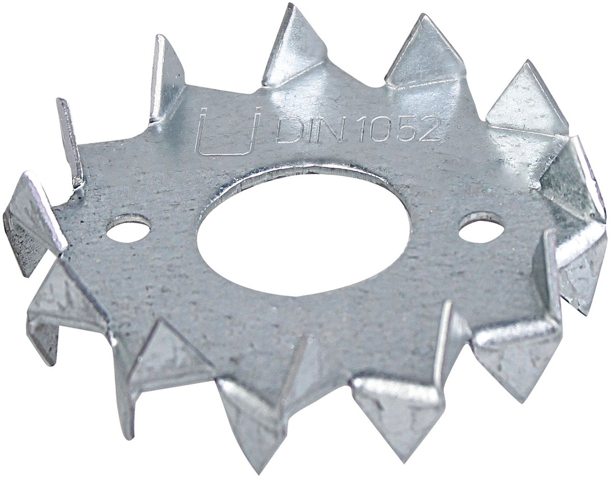 Alberts 836542 Schijfdeuvel met tanden | tweezijdig | sendzimir verzinkt | om op te schroeven | buiten-Ø 75 mm | binnen-Ø 26 mm | Set van 50